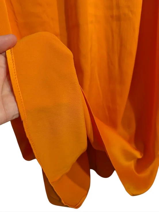 Eloquii Bright Orange Tie-Front Midi Dress | Size 20 | NWT Bold Statement Piece - Picture 5 of 10